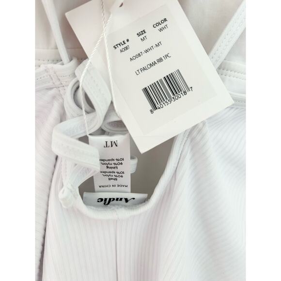 Andie Swim the Paloma One Piece in White M Tall NWT - Picture 7 of 10